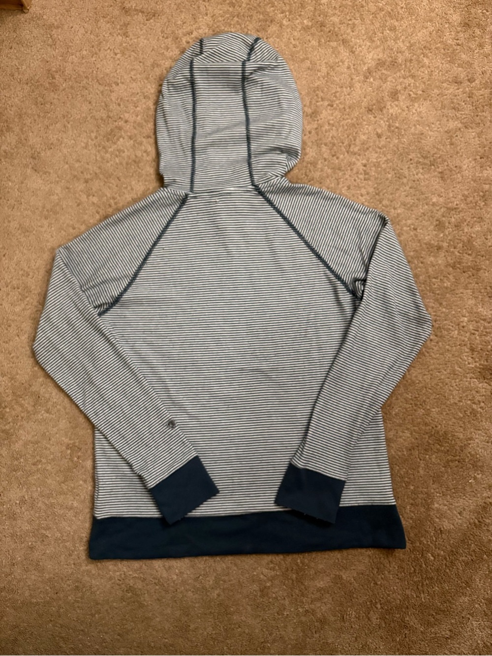Women’s Kuhl Medium Stria Pullover Hoodie Shirt Striped Lightweight - Picture 3 of 4